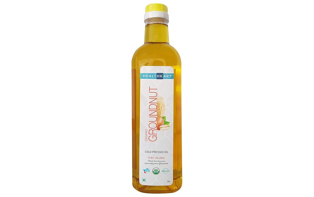 Healthkart Organic Groundnut Cold Pressed Oil   Bottle  1 litre